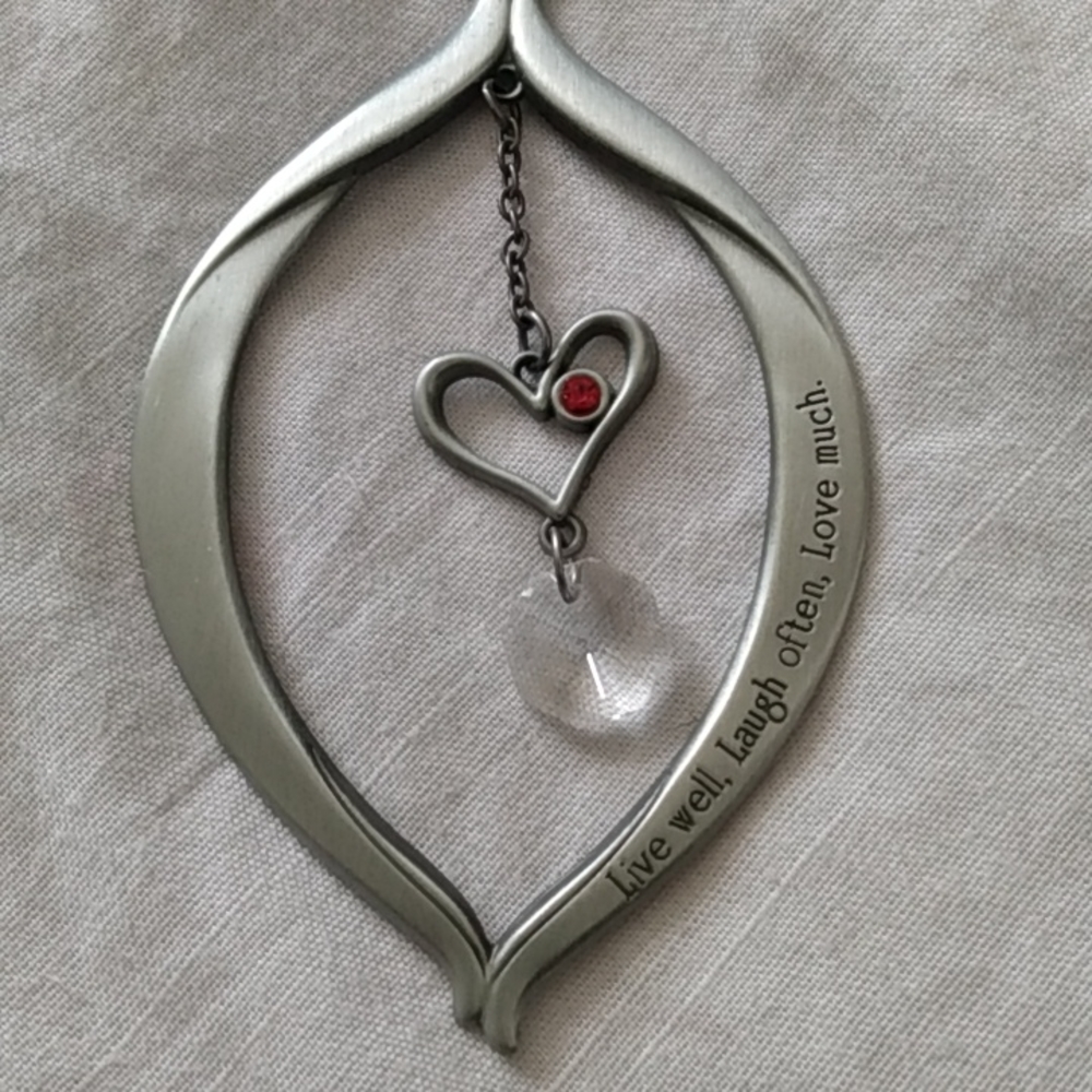 GANZ Ornament 'Live We'll, Laugh often, Love Much.' made of Zinc